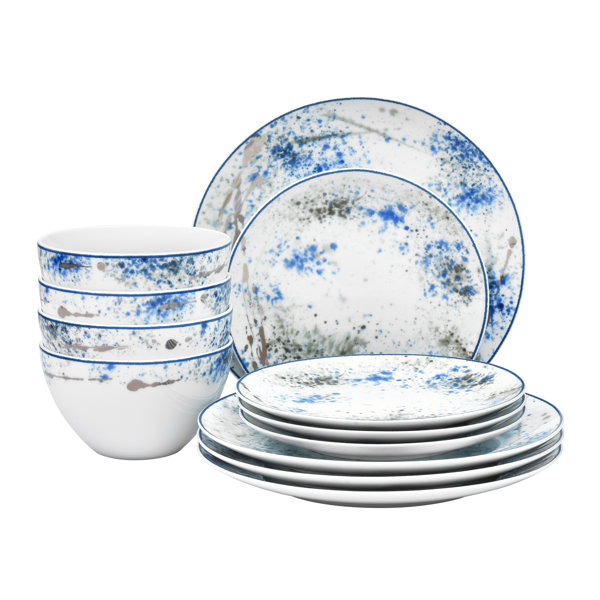 Noritake Blue Nebula 12 Piece Dinnerware Set, Service for 4 | Wayfair